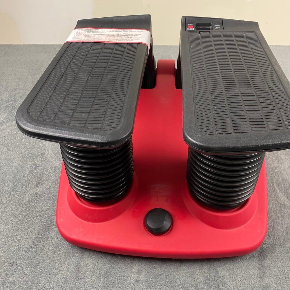 AirClimber Cardio Stair Stepper Exercise Machine Red Black 300 lb Capacity